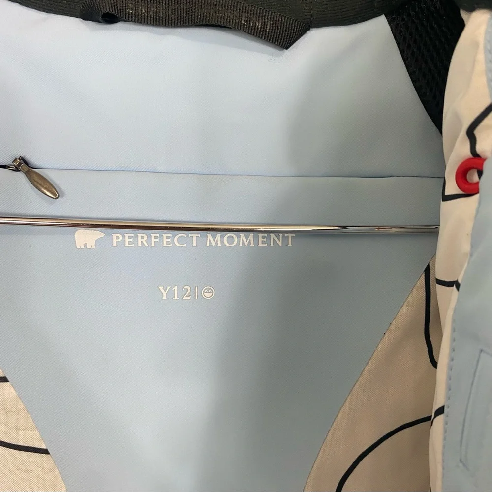 Perfect Moment Qanuk Ski Snow Jacket Blue Star Graphic Size 12 Youth‎ Kids